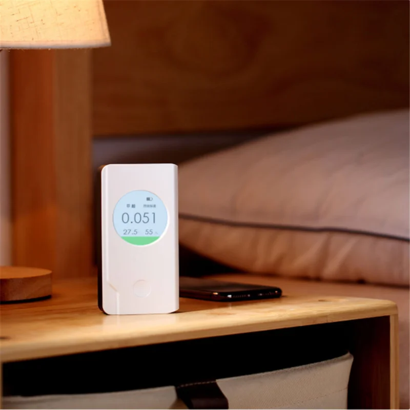 Original Xiaomi Miaomiaoce Formaldehyde Detector Rechargeable Excess Remind Temperature Humidity Display Smart Air Detector