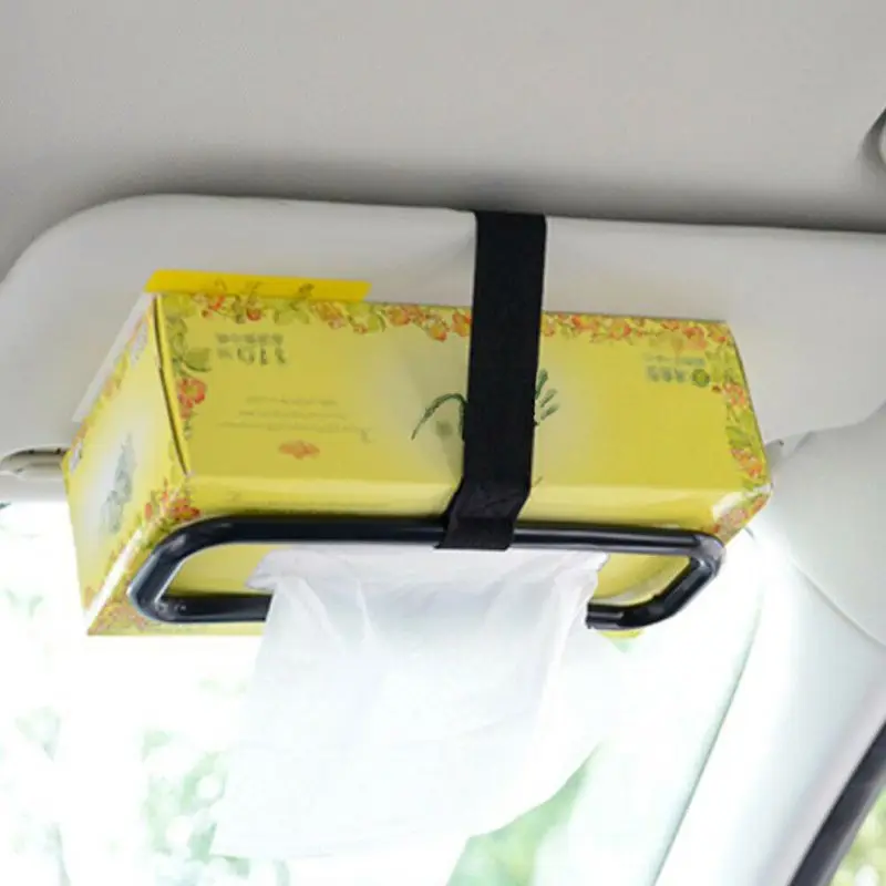 1PCS Car Sun Visor Tissue Box Holder Paper Napkin Seat Back Bracket Auto Accessories car tissue folder | Автомобили и мотоциклы