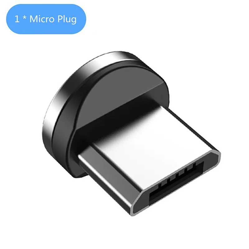 Only Micro Plug Цветной светодиодный светильник, магнитный кабель для телефона, быстрая зарядка, кабель Micro usb type C, зарядное устройство для iPhone XS 7, Xiaomi, samsung, кабель USB C - Цвет: Only Micro Plug