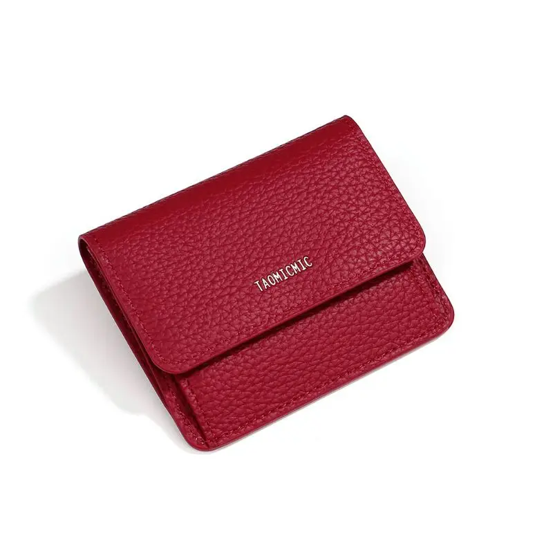 red Fashion Women Leather Wallet Card Holder Button Clutch Purse Lady Short Handbag Bag - Цвет: red