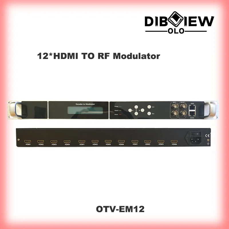 O ТВ-EM12 цифровой ТВ 8Chs совместимому с HDMI кодировщик модулятор 4 RF