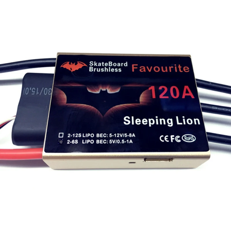 FVT120A 5-12S High-voltage ESC Brushless Electronic Speed Controller for Sensor Sensorless Motor Electric Skateboard