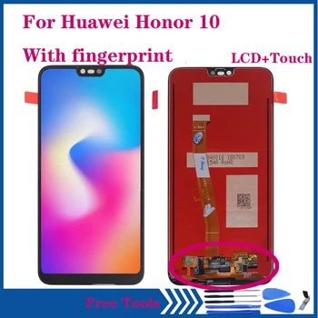

Original With fingerprint For Huawei Honor 10 LCD display Touch Screen Digitizer Assembly for honor10 COL-L29 COL-AL10 LCD