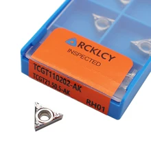 

TCGT110202 TCGT110204 AK RH01 Aluminum cutter blade Insert Cutting Tool turning tool CNC Tools AL +TIN Alloy wood