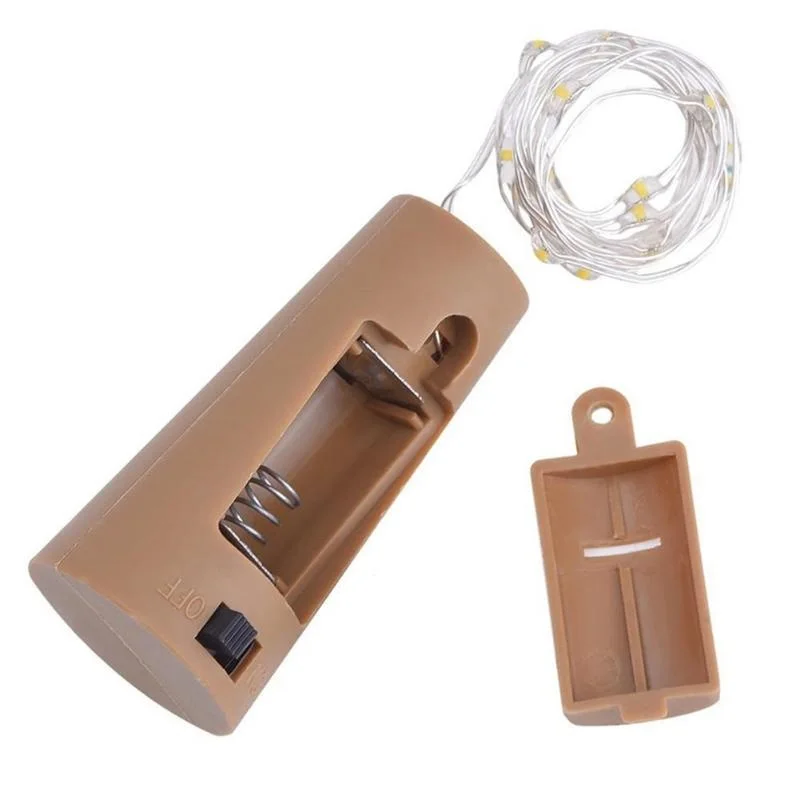 Cork Shaped Wine Bottle Lights 1m/2m DIY LED String Light with Bottle Stopper Decoration for Halloween Christmas Holiday Party