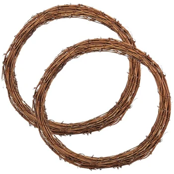

2 Pcs 12 Inch Wreaths Vine Branch Wreath Christmas Rattan Wreath for DIY Craft Front Door Wall Hanging Decors