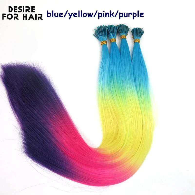 Synthetic Crochet Hair 50strands 22inch Long 1g Heat Resistant Synthetic I tip Micro Ring Hair Extensions