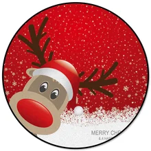 Веселый Рождественский круглый ковер для гостиной, декоративные коврики для детской комнаты, коврики для спальни, современные коврики