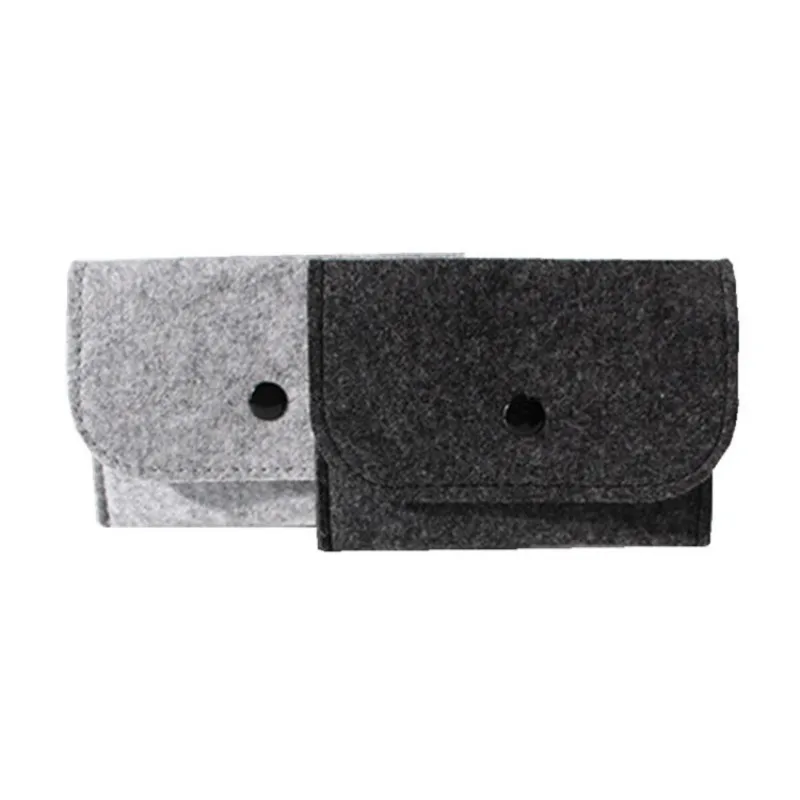 Тонкий кошелек 2 шт./лот однотонные квадратные фетровые мини наушники для монет