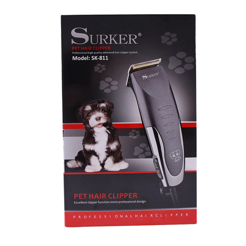 Surker электрический триммер для волос для домашних животных SK-811 Проводная электрическая машинка для стрижки волос для домашних животных Машинка для стрижки волос бритые волосы для собак красота Стрижка собак