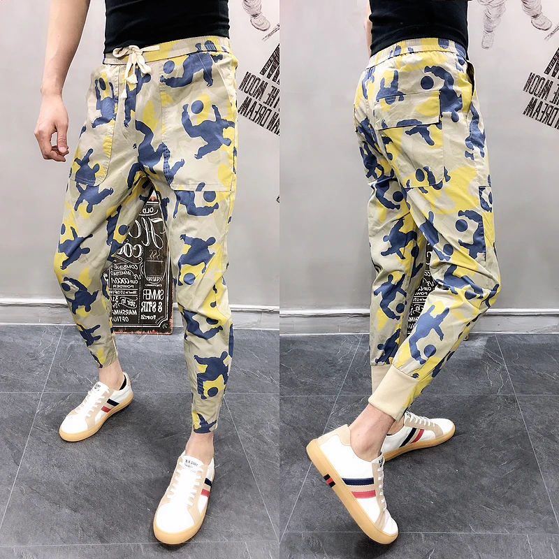 Broek хип-хоп повседневные джоггеры Broek Zomer Dunne камуфляж Afdrukken Haren Broek Mannelijke Broek Heren Antalon Homme