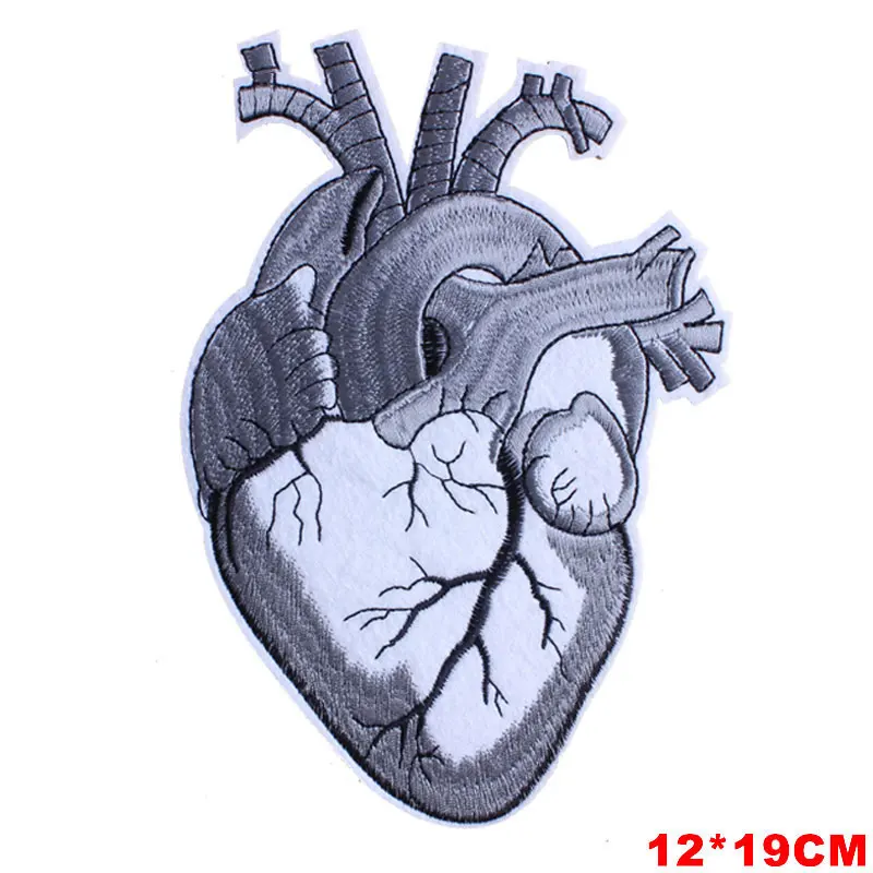 Органное сердце вышитые патчи на теплопередачи Аппликации патч одежда руки значки-наклейки для рюкзака печатные полосы наклейка