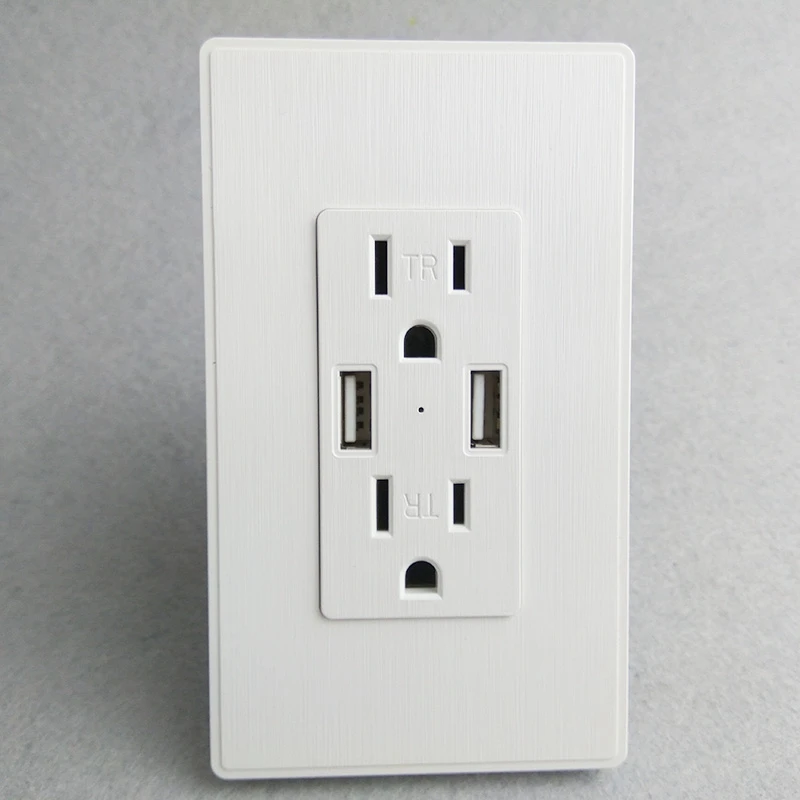Двойная розетка USB настенная розетка полоса сосуд розетка питания с USB настенной вилкой DC 5V 2.4A 1 US вилка