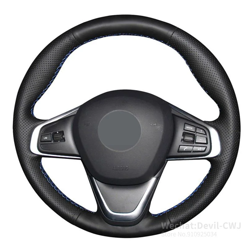 DIY Hand stitched Black Soft Alcantara & Leather Car Steering Wheel