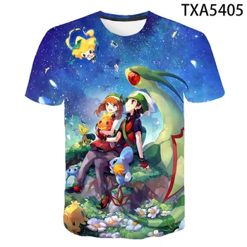

Fashion Anime Pokemon 3D Printed T Shirt Summer Style Men Women Children Short Sleeve Boy girl Kids Casual Cartoon Top Tees