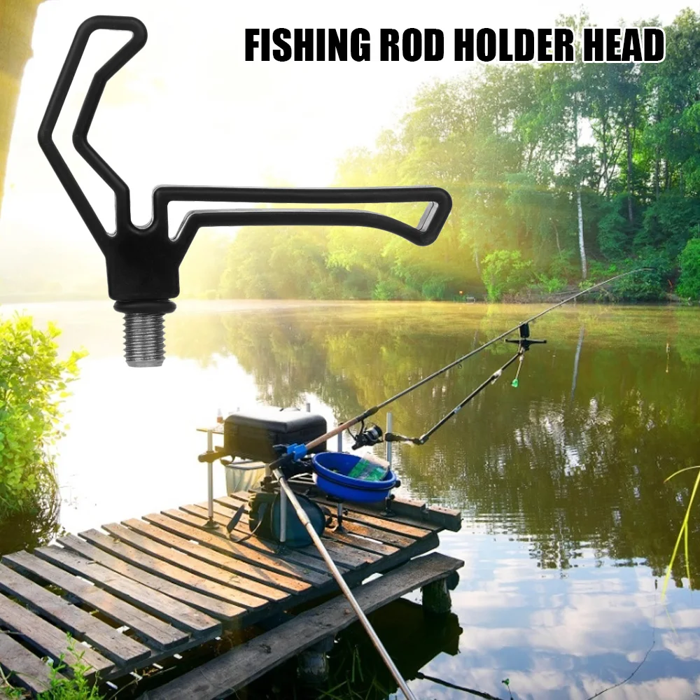 V Shape Fishing Rod Holder Head Rest Gripper Black/Green Carp ABS Fishing Feeder Pole Holder Bracket Support Tackle Tool fishing accessories fishing tools fishing tool fishing rod holder fishing gripper