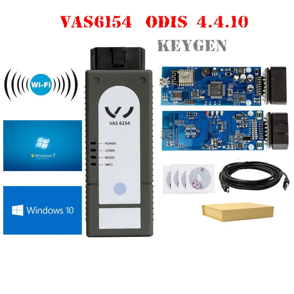 VAS6154 VAS5054a OKI полный чип VAS 6154 ODIS V5.1.3 Бесплатный Keygen VAS 5054a Bluetooth VAS6154 wifi AMB2300 для VAG сканер Obd2 сканер - Цвет: VAS6154