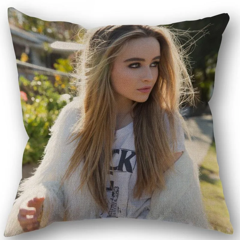 12 Пользовательский Sabrina Carpenter наволочка из хлопка и льна ткань молния наволочка 45X45 см Свадебная декоративная Подушка Крышка - Цвет: 12