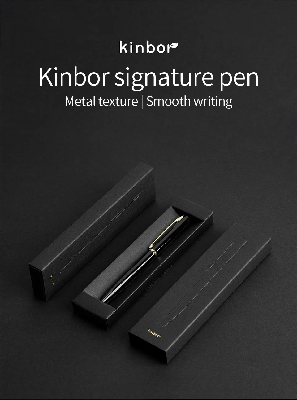 Xiaomi Mijia Kinbor Flowing Gold Signature Pen Out of Ink Smooth Rotating Low-key Elegant and Firm Office Business Learning Gift