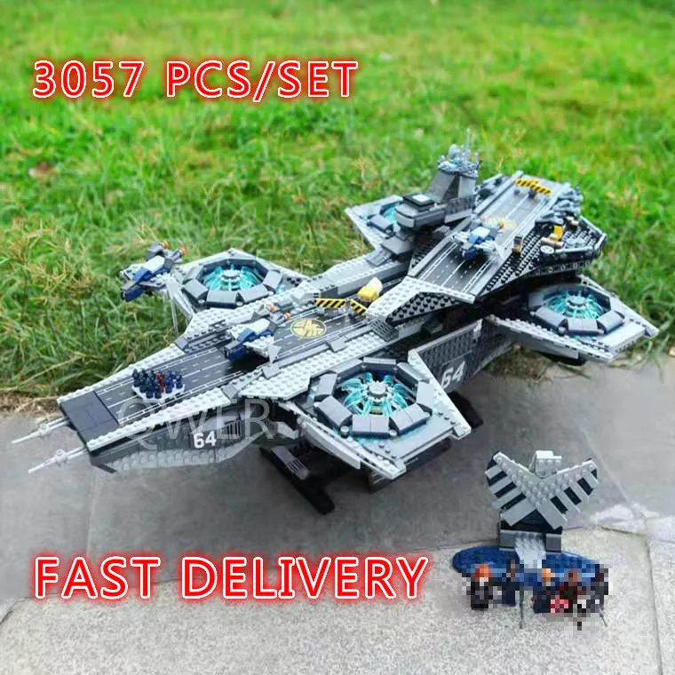 

The SHIELD Helicarrier Marvel Super Heroes Shield technic Avengers 4 endgame Infinity War Figures building bricks Blocks