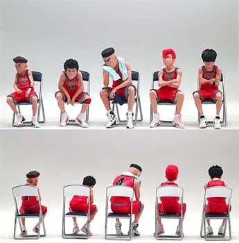 

5Pcs/set SLAM DUNK Hanamichi Sakuragi Rukawa Mitsui Hisashi Akagi Miyagi Ryota PVC Action Figures Model Toys 9-11cm