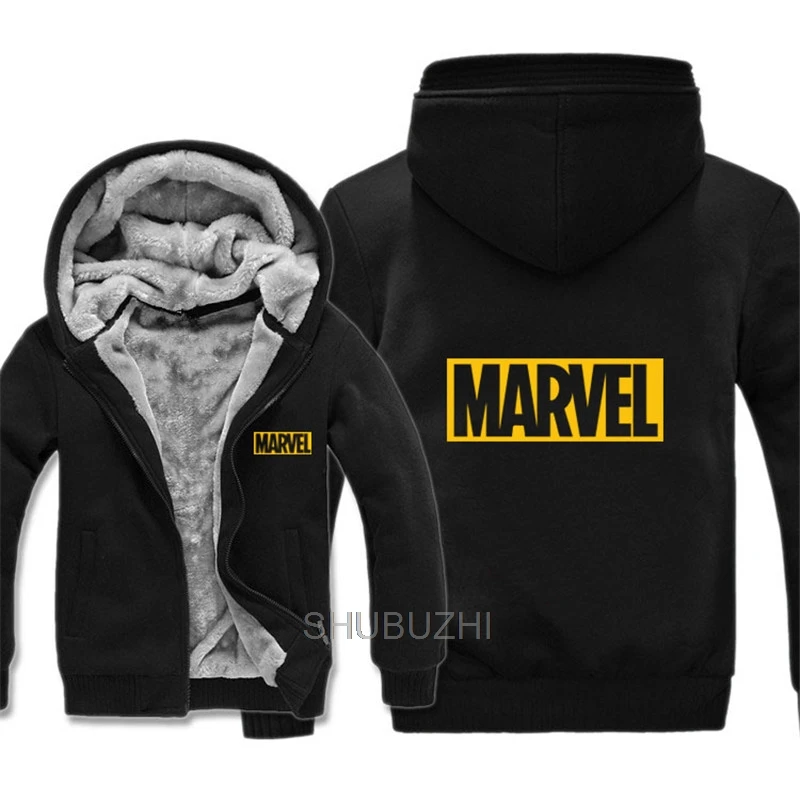Модные новые толстовки с Marvel, Зимние флисовые кофты с капюшоном "Marvel", пальто с теплой подкладкой, модная Толстовка супергероя для косплея, куртка, M-5XL - Цвет: As picture