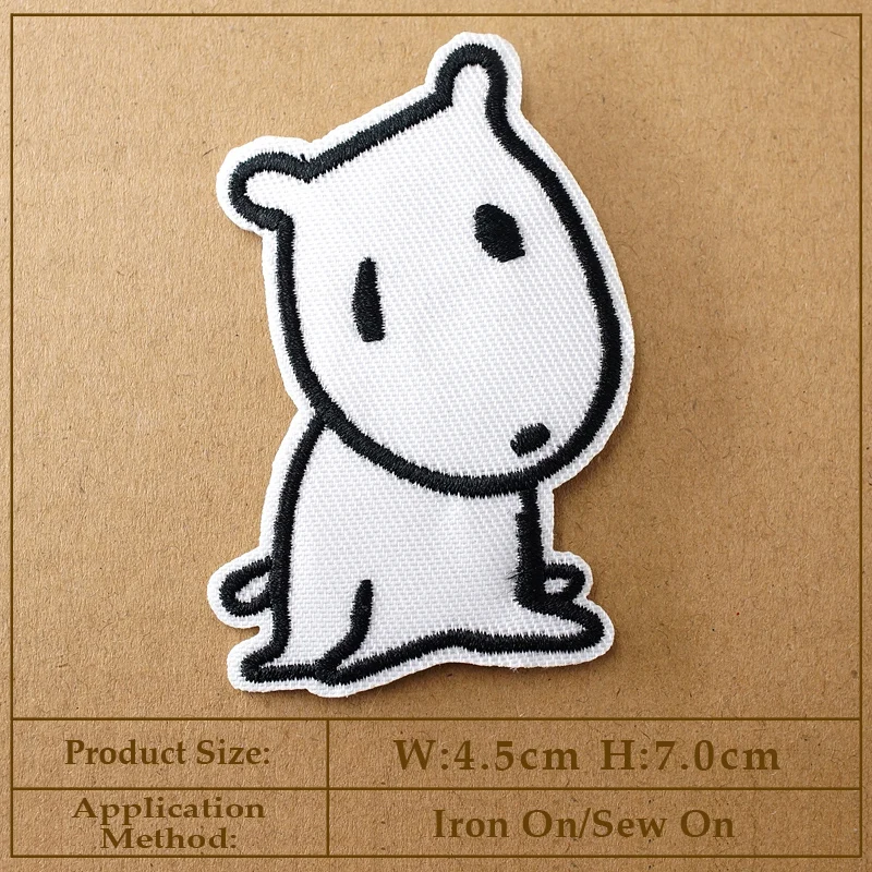CAT Peace Embroidered Applique Patches Fabric Garment Apparel Clothing Accessories Embroidery Badges Star