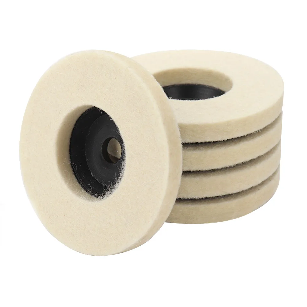 1PC 2 zoll/3 zoll Wolle Polieren Rad Polieren Pads Winkel Grinder Rad Filz Polieren Disc für metall Marmor Glas Keramik Werkzeug – Detail 5