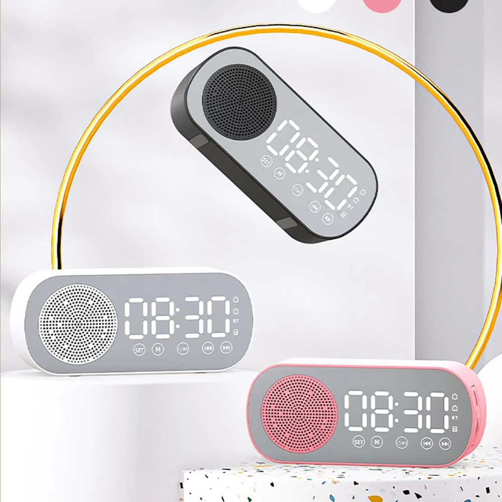 Зеркальные часы светодиодные цифросветодиодный FM-радио Bluetooth-колонка TF-карта