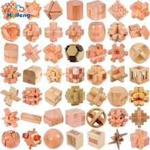 

Wooden Toys Lock Puzzles For Kids Adults Ming Brain Teasers Interlocking 3D Puzzle Game Toy for Children Luban Lock Puzzle