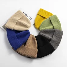 Unisex Winter Knitted Hats For Women Skullies Cap Men Beanie Hat Solid Color Caps Casual Beanies For Women Warmer Bonnet Red Hat