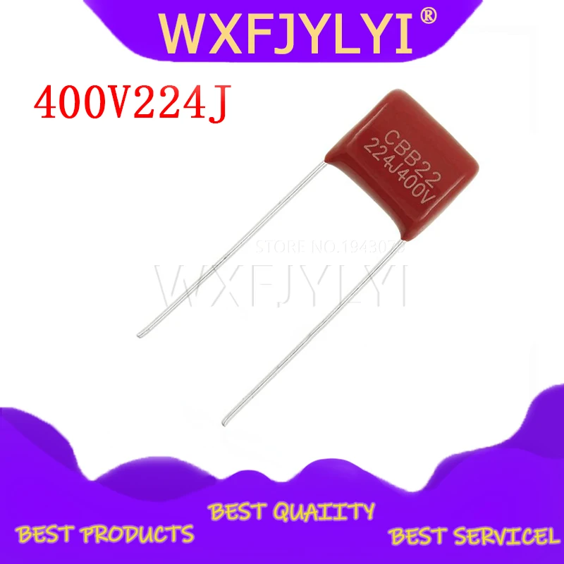 20 шт 400V224J 400V 0 22 UF 220NF 224J 224 CBB P10 полипропиленовый пленочный конденсатор |
