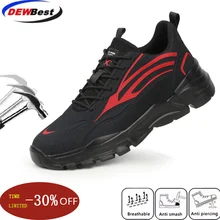 Сталь носком безопасная обувь мужские светильник вес нерушимой проколов светильник тапки на нескользящей подошве Промышленные строительные Рабочая обувь