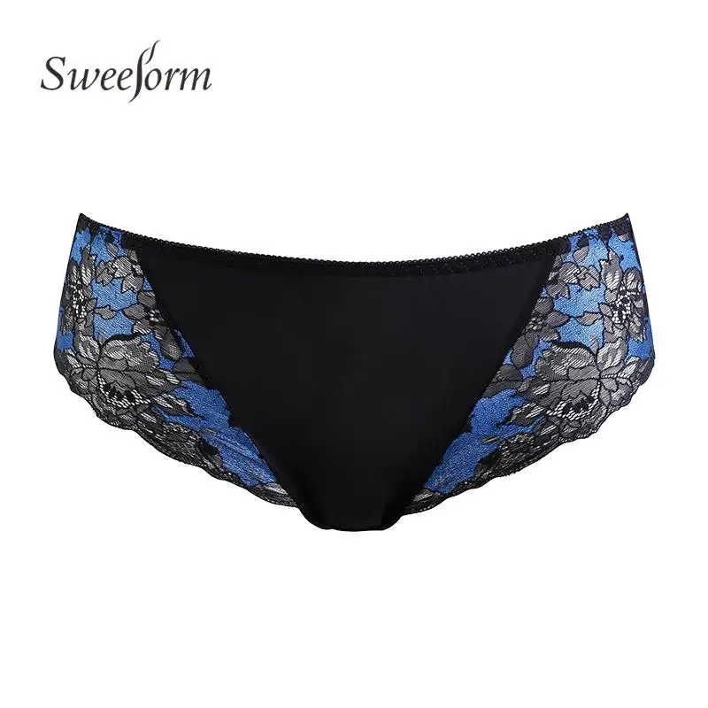 Черный Sweeform, сексуальные трусики, бесшовные, женские, дышащие трусы, женское нижнее белье из хлопка, дамское нижнее белье - Цвет: Черный