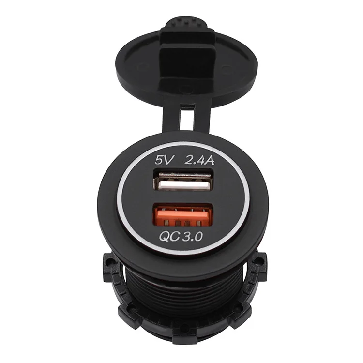 DIY QC3.0 30 Вт 12 В/24 В Быстрая зарядка 3,0 2,4 USB Автомобильное зарядное устройство адаптер питания водонепроницаемый для автомобиля RV ATV лодка морской мотоцикл