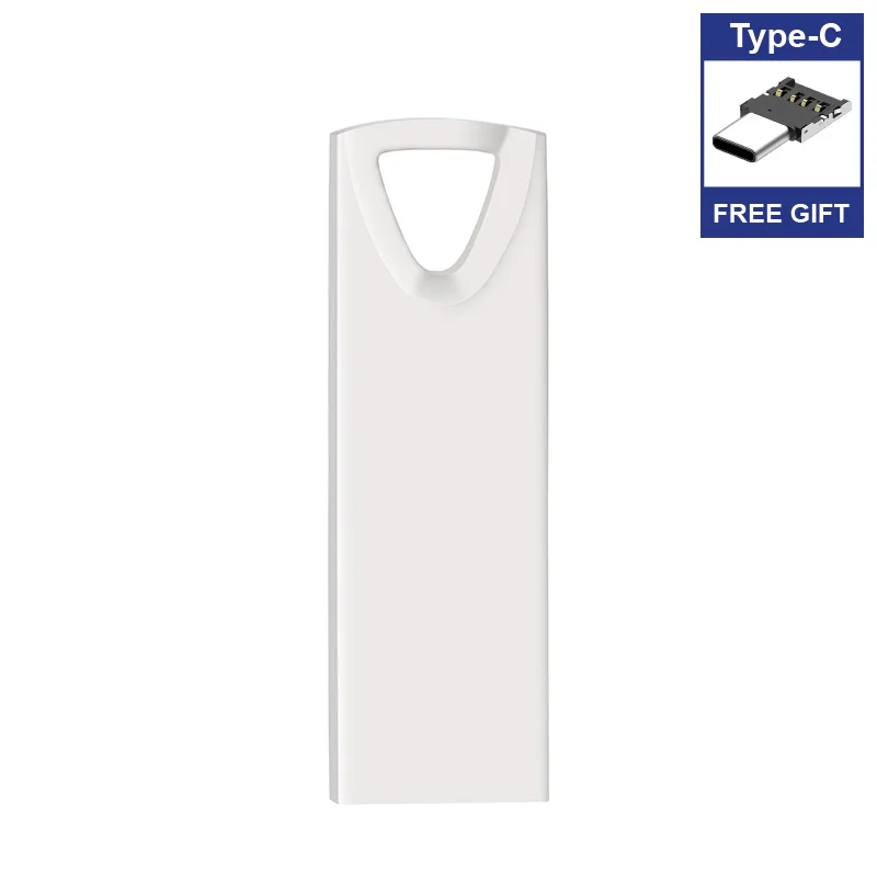 

Highest sales Metal USB Flash Drive Mini Pen Drive 4GB 8GB 16GB 32GB 64GB pendrive key USB 128GB flashGift Type-C adapter