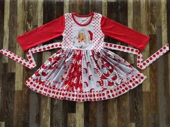

Fashion Santa Girls Boutique Clothes Girls Outfit High Quality Milk Silk Material Fall clothes 58