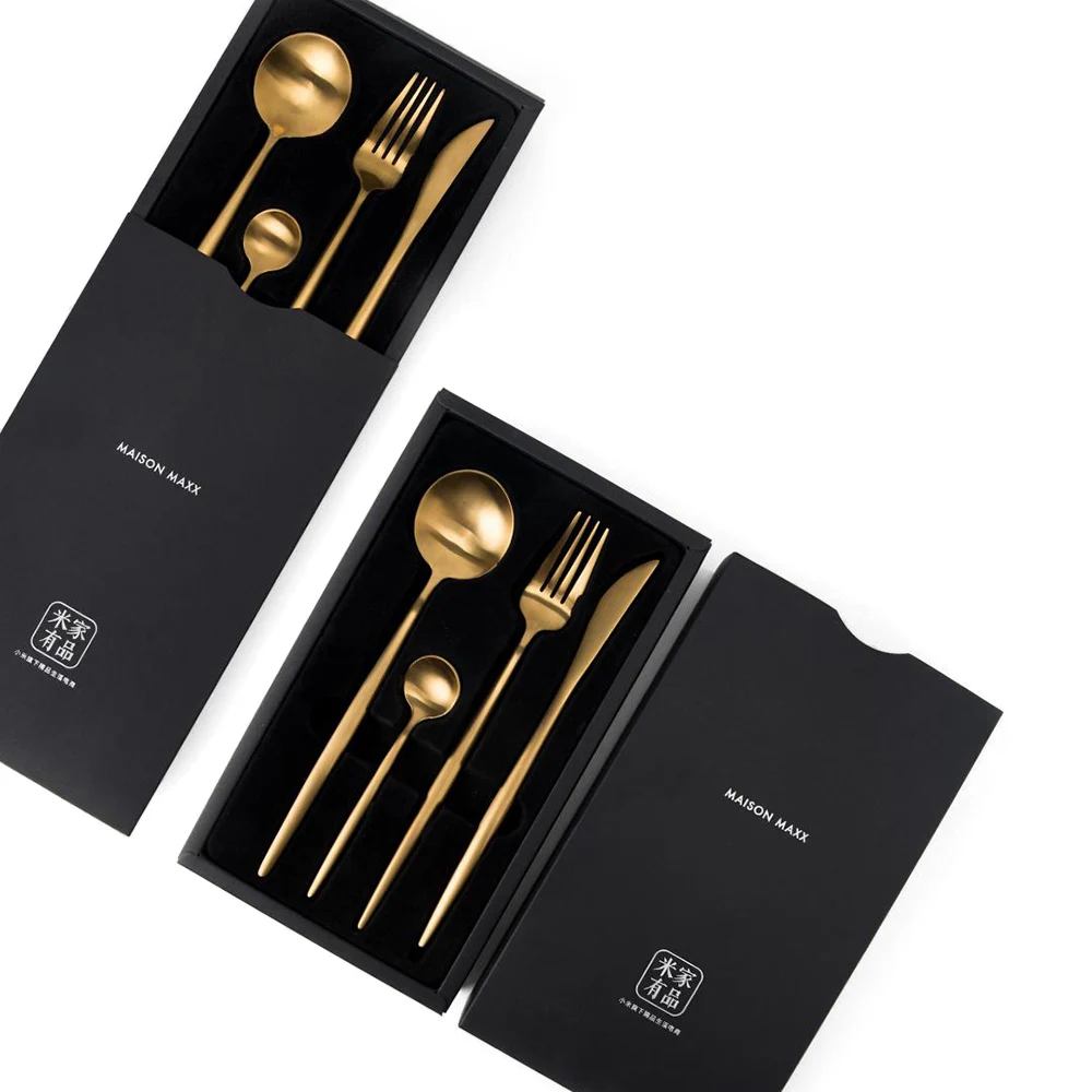 

Stainless Steel Flatware Set Kitchen Polished Utensils Including Knife Spoon Fork Teaspoon Tableware