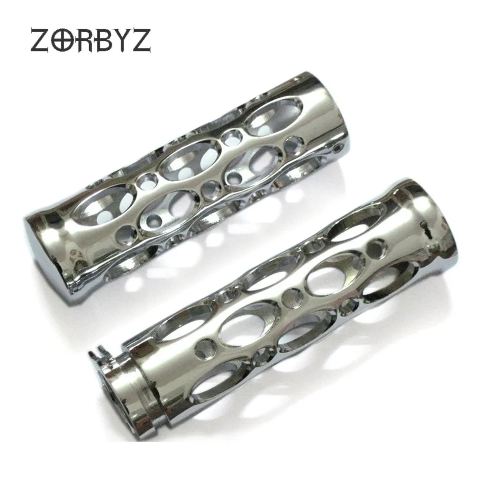 ZORBYZ " дюймов 25 мм хромированная полая Заготовка алюминиевый руль ручные ручки рукоятки подходит для Yamaha Harley Honda Kawasaki