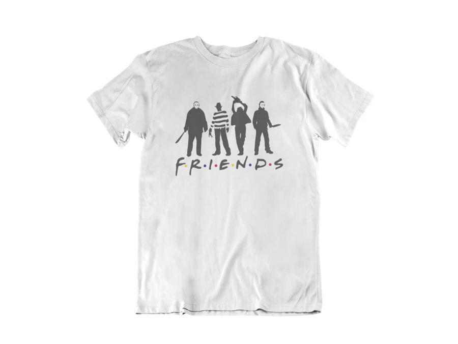 Футболка с надписью Friends Horror |