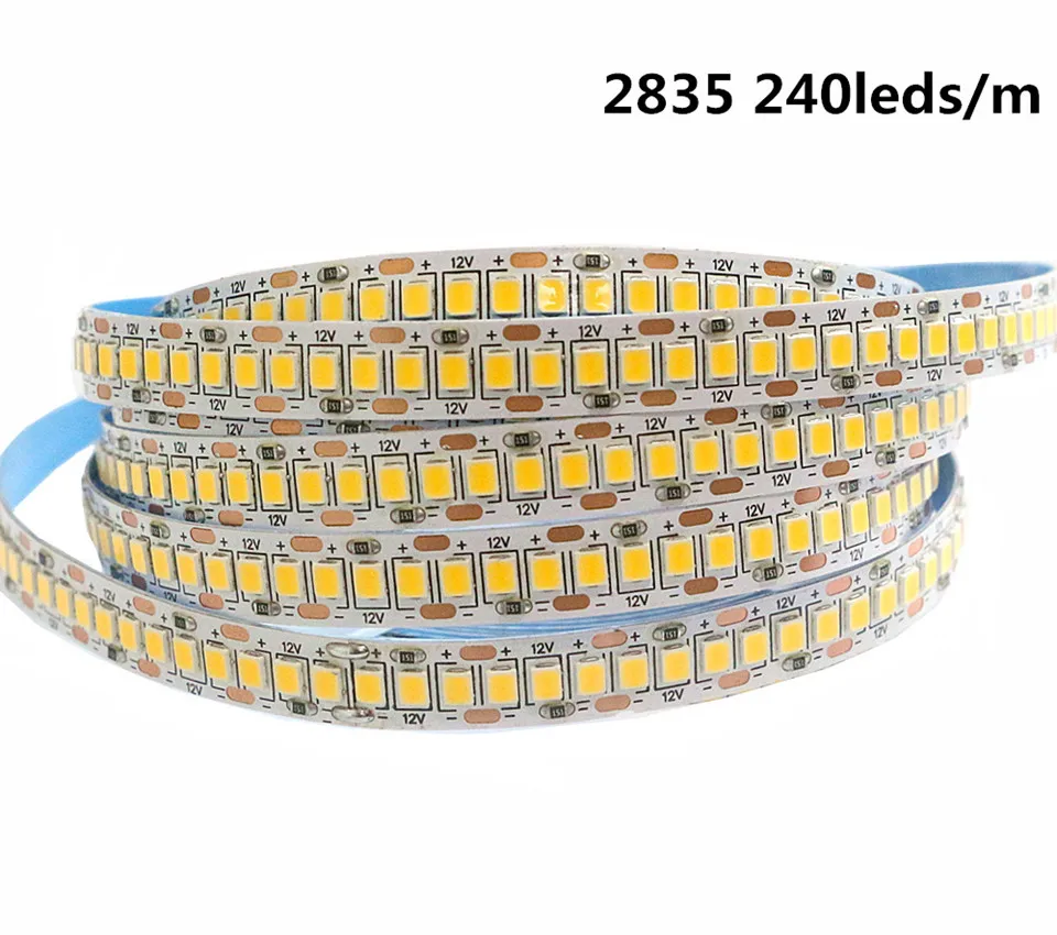 5M Светодиодные ленты 2835 SMD DC 12V 24V 300/600/900/1200 светодиодный s водонепроницаемый IP65 гибкая лента шнура светодиодный лента свет теплый белый RGB