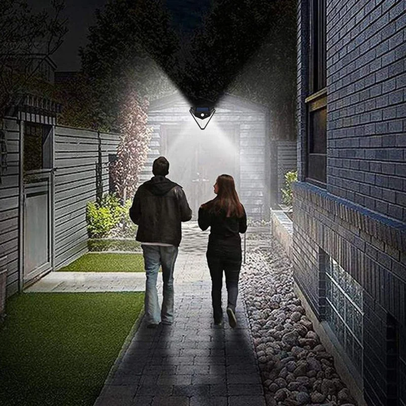 

38LED Solar Motion Sensor Wall Lamp Waterproof Garden Yard Street Security Light Three-Sided Illumination Wide Illumination Area