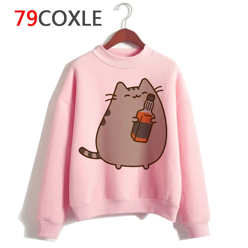 Pusheen Кошка harajuku Толстовка Женская корейский стиль Повседневная Толстовка негабаритных женская одежда с капюшоном Забавный kawaii графический