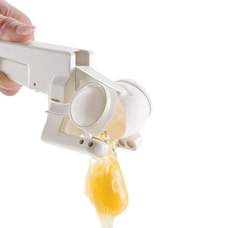 One Handed Egg Cracker Tool, Best Egg Cracker Egg Yolk Separator