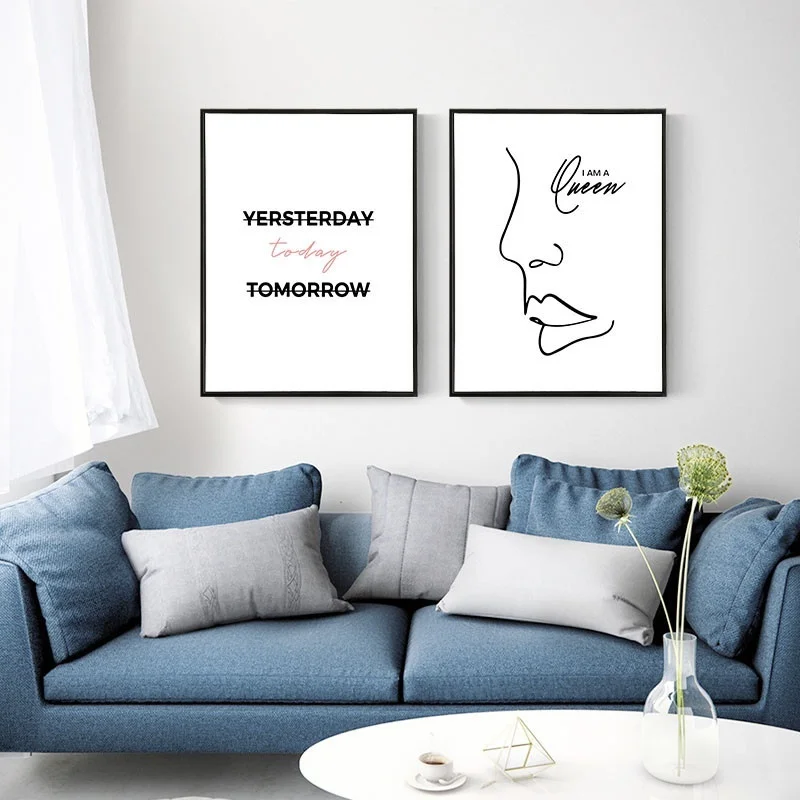 Canvas-Painting-Quotes-Letters-Wall-Art-Kitchen-Posters-and-Prints-Ofiice-Black-and-White-Wall-Pictures (4)