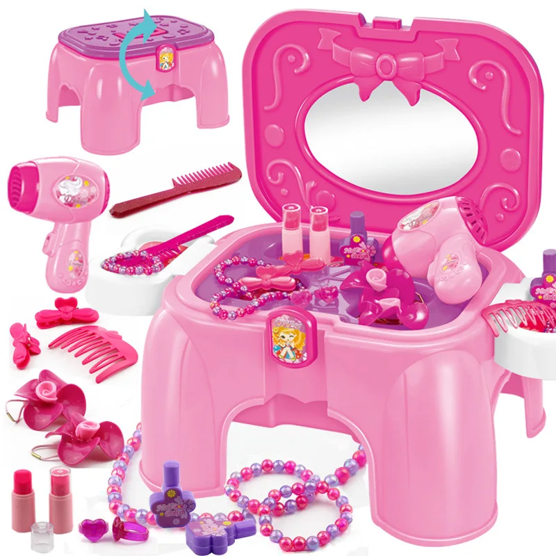 Игрушка для девочек, детская модель, игровой домик, Парикмахерская игрушка, Набор детской косметики для девочек