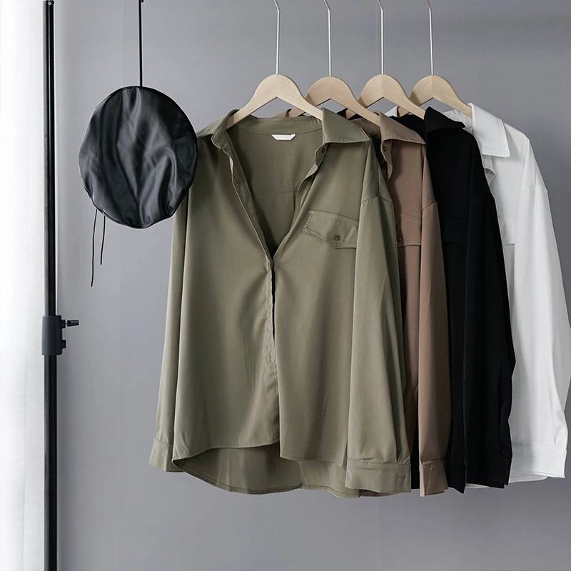  White Shirts Women Tops And Blouses Korean Oversize Long Sleeve Shirts Womens Clothing Plus Size Ro