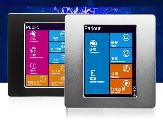 Wall Mounting Touchpad Touch Screen 3.2 in TFT Color UI Design Smart Home LED Light Dimmer Relay RS485 Supports CRESTRON AMX | Инструменты
