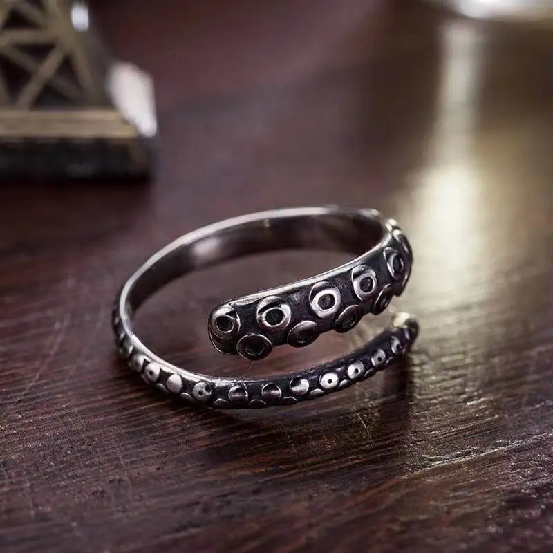Finger Ring Frog Toad Animal Rings for Women men Artistic Design Retro Opening Resizable Unisex Female Statement Rings Silver Color Gift