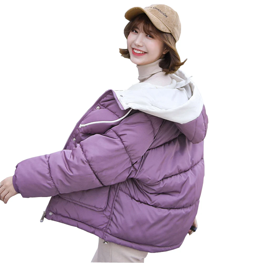 

Winter Jacket Winter Jacket women down hooded Students' Short-style down Clothes Girls'Winter Cotton-padded Coats Big Size 915